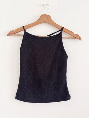 Reference Black Knit Camisole with Thin Straps ~Small